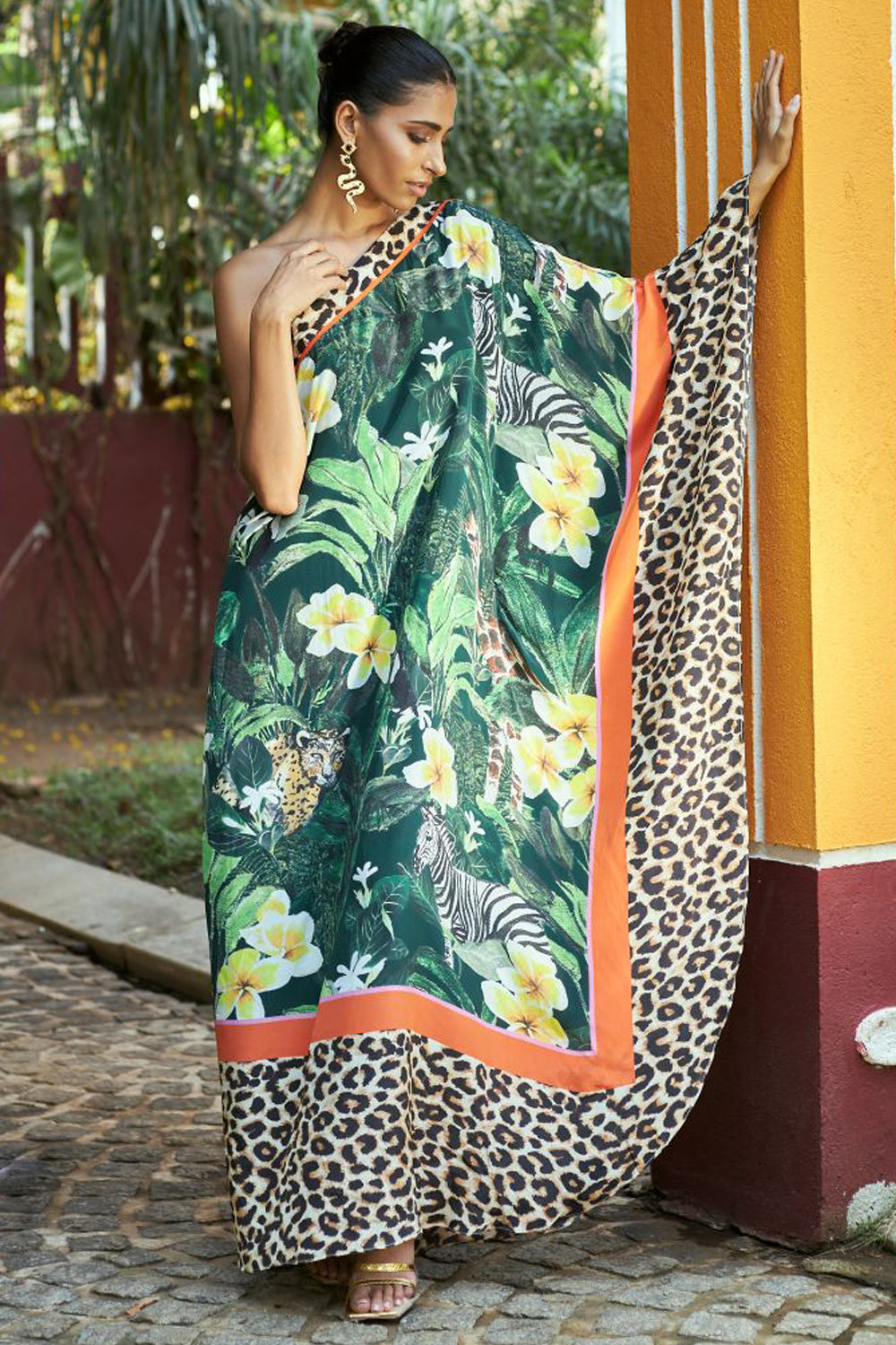 One Shoulder Kaftan Prints By Radhika
