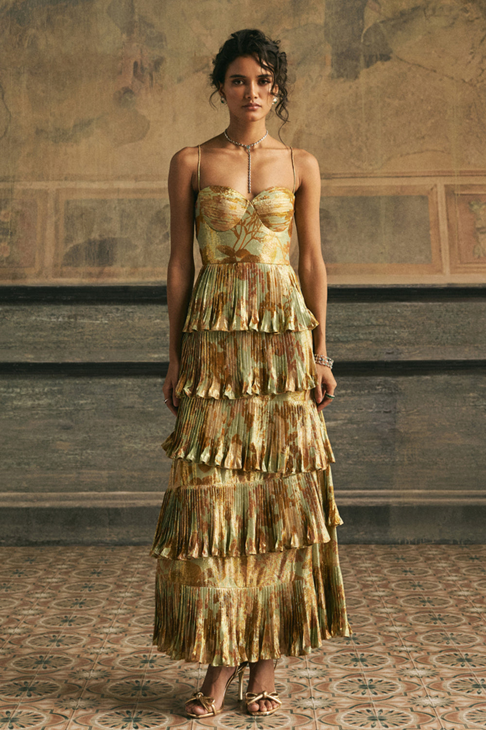 Layered Multi-Pleated Dress – Prints By Radhika